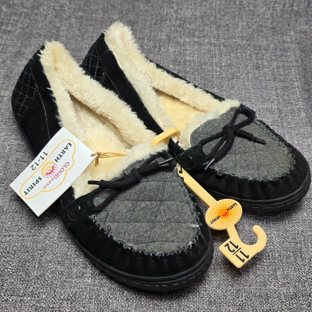 Earth Spirit Cloudease Slippers Sherpa Lined Womens Slip On 11 / 12